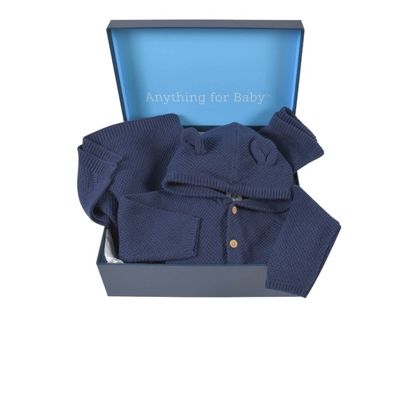 Gerber Baby Boy or Girl Unisex Ear Knit Hooded Outfit Set, (Newborn- 0-3 Months) - Picture 11 of 12